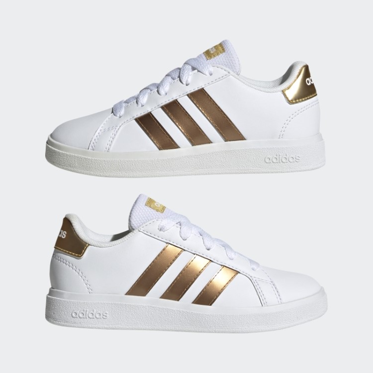 Grand Court Sapato De Renda Sustentável Adidas Branco