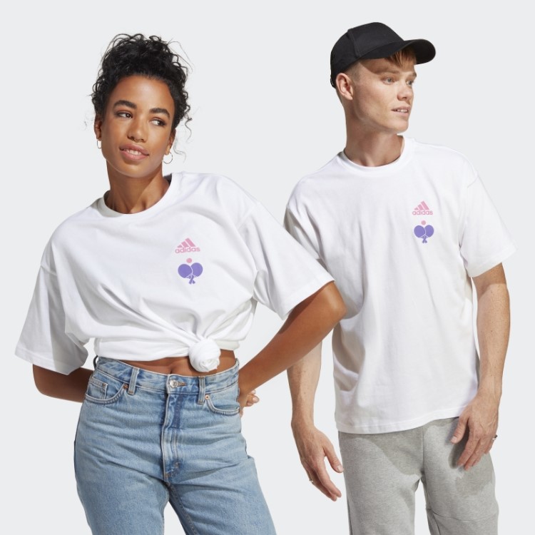 Camiseta Estampada Branca Adidas Hot