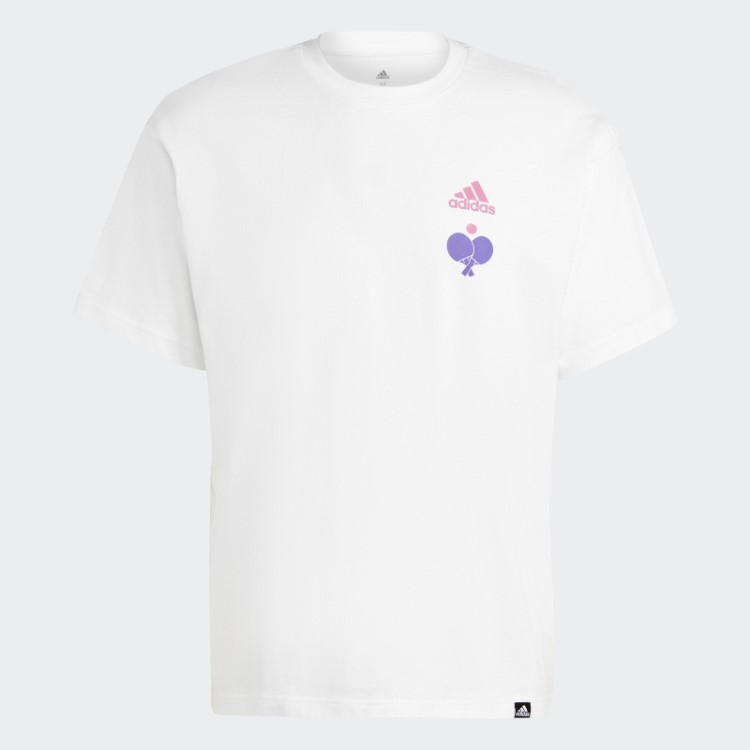 Camiseta Estampada Branca Adidas Hot