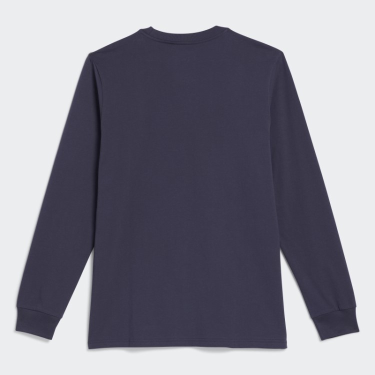 Camiseta Adidas Skateboarding 4.0 Manga Longa Com Logo (gênero Neutro) Marinho