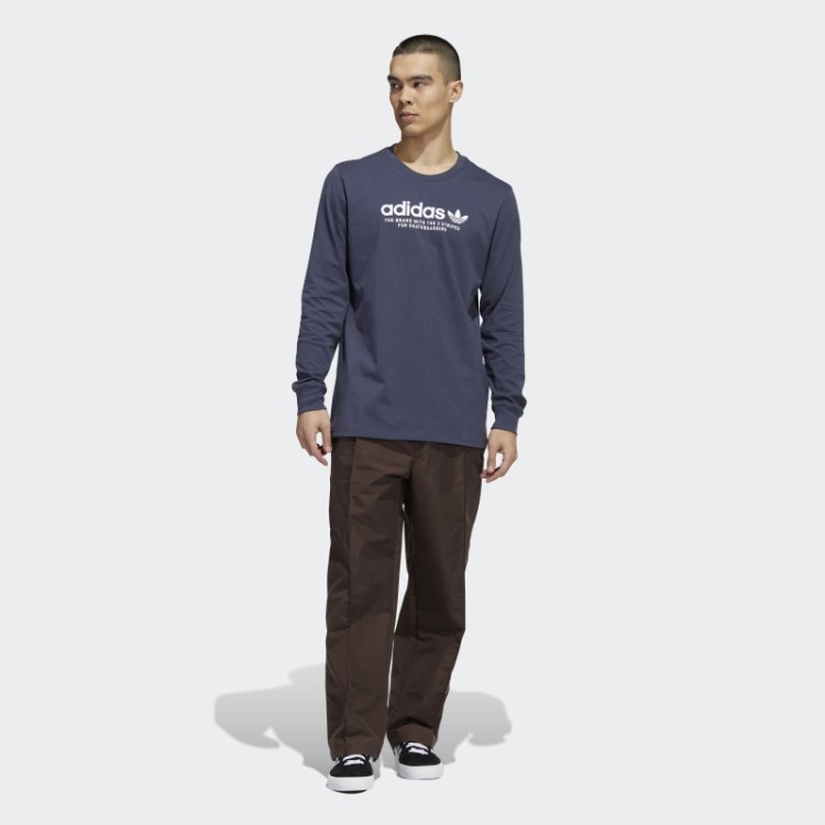 Camiseta Adidas Navy Skateboarding 4.0 Manga Longa Com Logo (gênero Neutro)