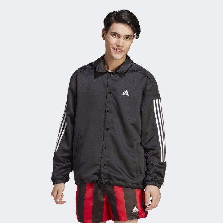 Jaqueta Coach Preta Adidas De Cetim