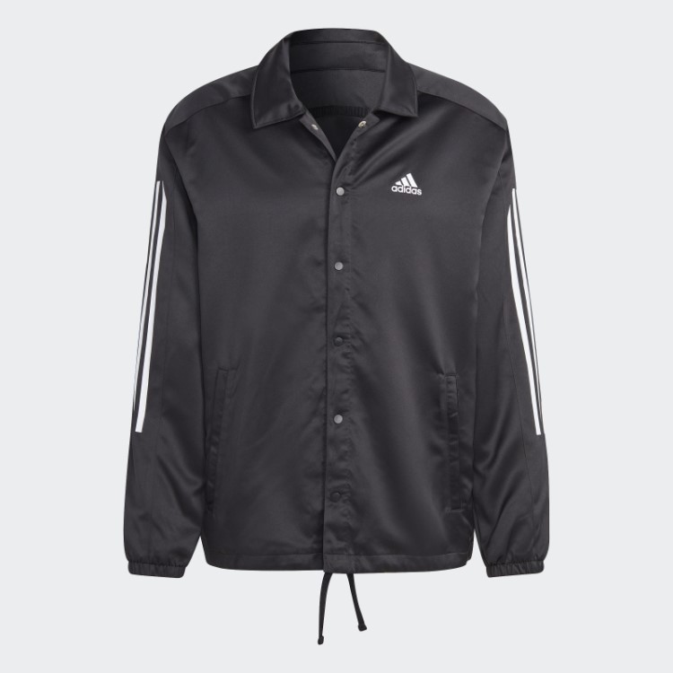Jaqueta Coach Preta Adidas De Cetim