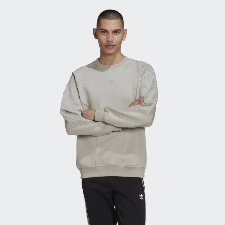 Moletom Cinza Metálico Adidas Rekive Crew
