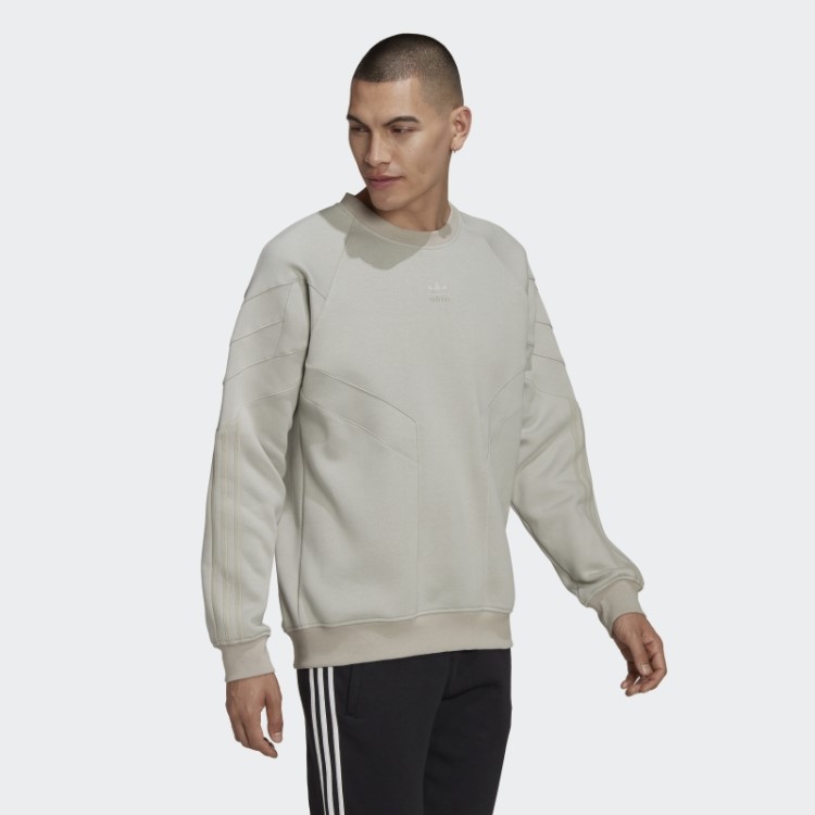 Moletom Cinza Metálico Adidas Rekive Crew