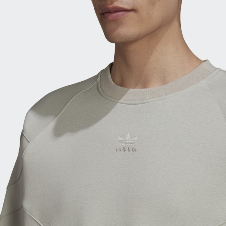 Moletom Cinza Metálico Adidas Rekive Crew
