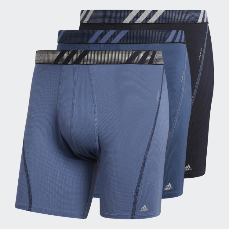 Cuecas Boxer De Malha De Desempenho Marinho 3 Pares Adidas