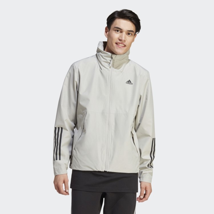 Jaqueta Bsc 3 Listras Rain.rdy Adidas Metal Cinza