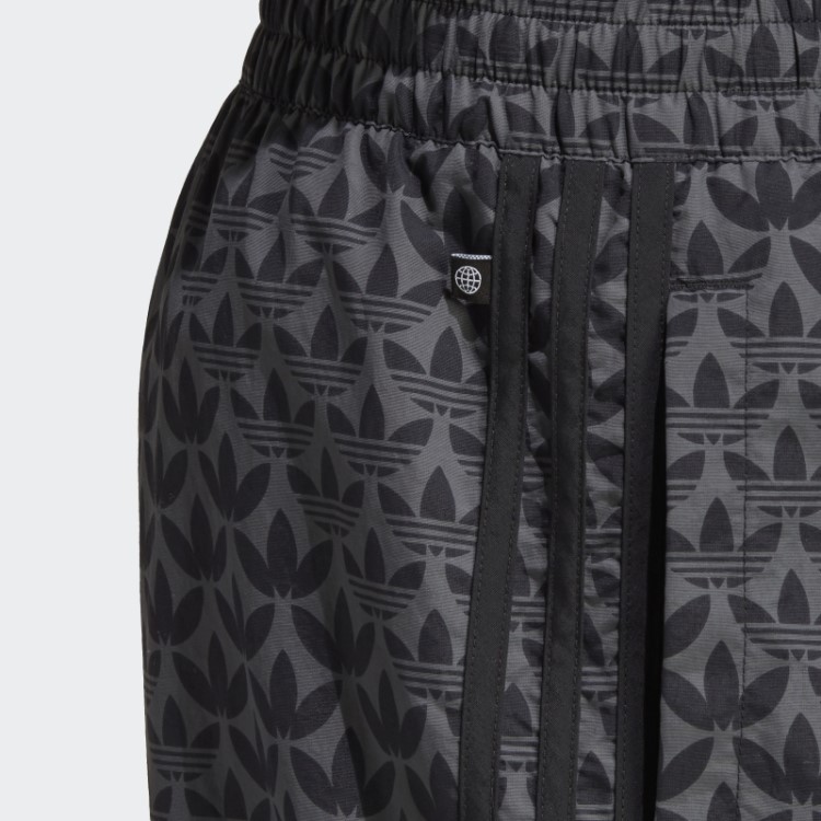 Calção De Banho Preto Originals Com Monograma Adidas