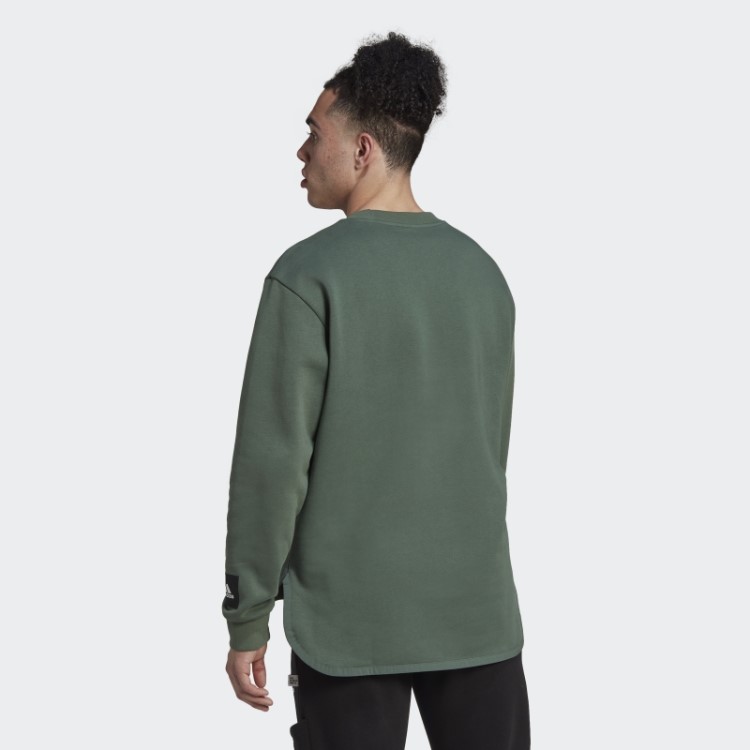 Moletom Em Malha De Lã Adidas Verde óxido