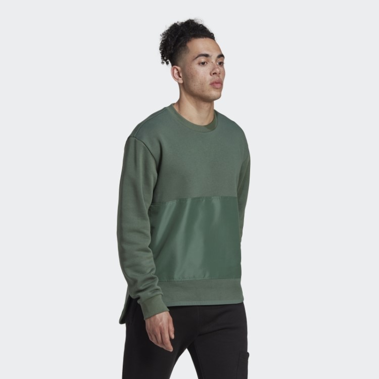 Moletom Em Malha De Lã Adidas Verde óxido