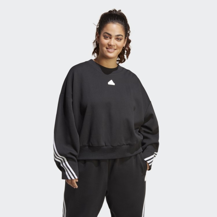 Moletom Preto Adidas Future Icons Com As Três Listras (tamanho Grande)