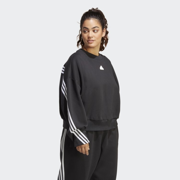 Moletom Preto Adidas Future Icons Com As Três Listras (tamanho Grande)