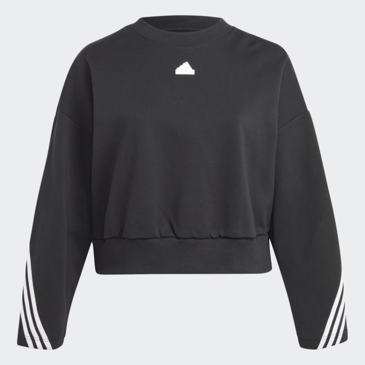 Moletom Preto Adidas Future Icons Com As Três Listras (tamanho Grande)