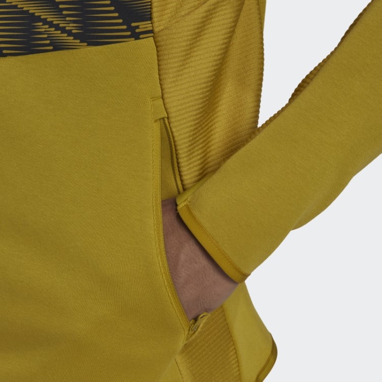 Moletom Com Capuz E Zíper Completo Adidas Olive Projetado Para Gameday