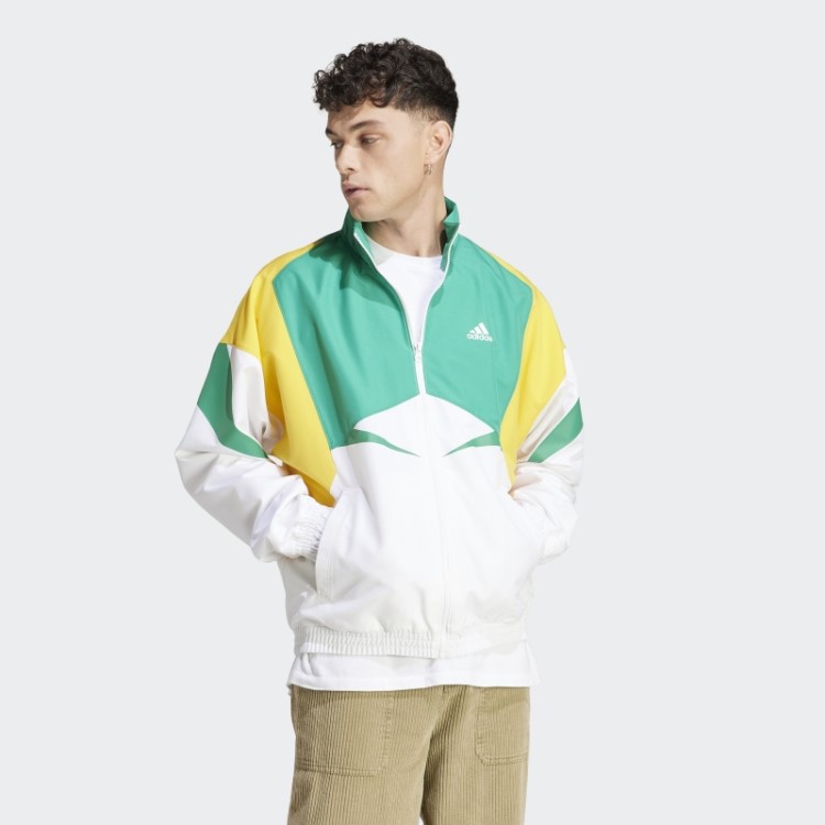 Jaqueta Branca Adidas Colorblock