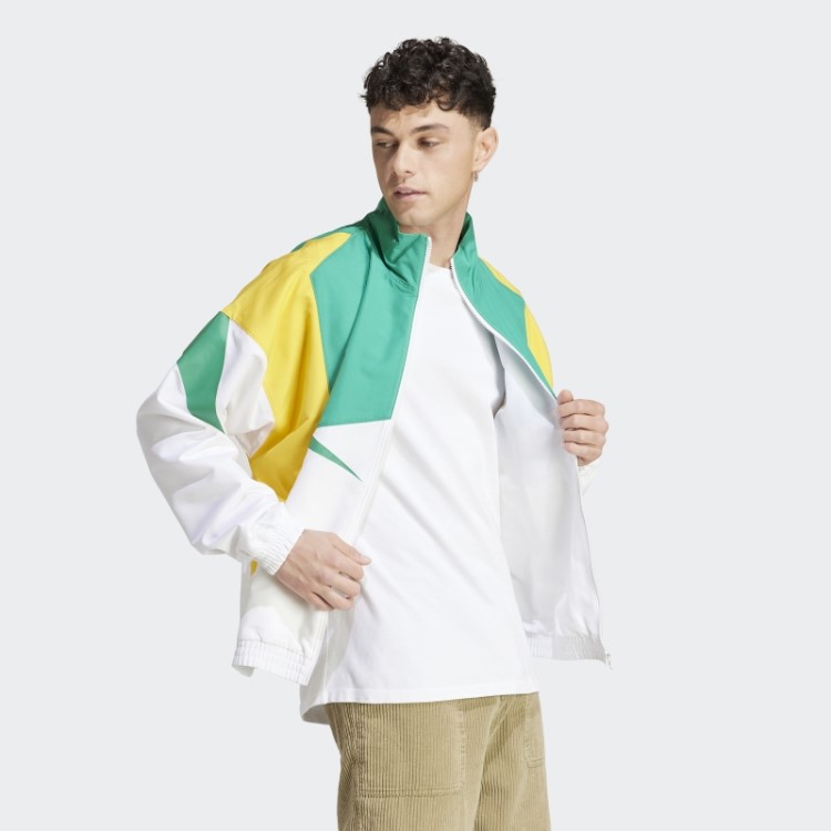 Jaqueta Branca Adidas Colorblock