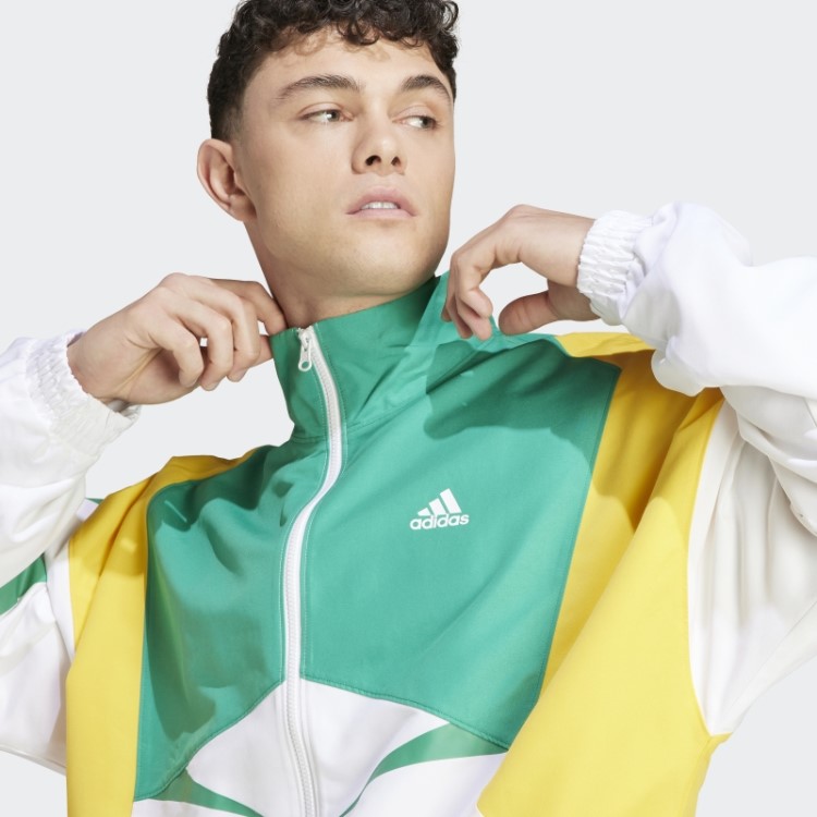 Jaqueta Branca Adidas Colorblock