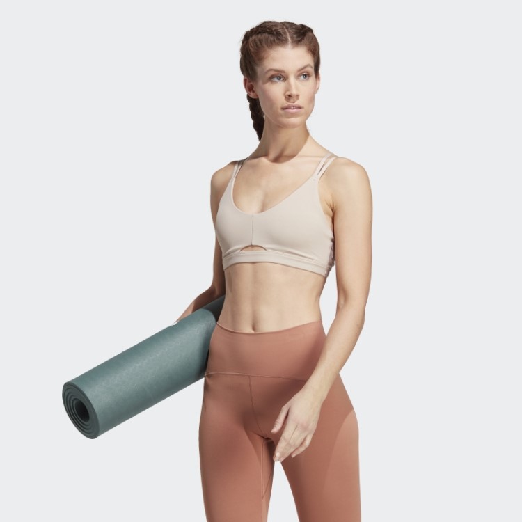 Sutiã Adidas Yoga Studio Luxe Light-support Taupe