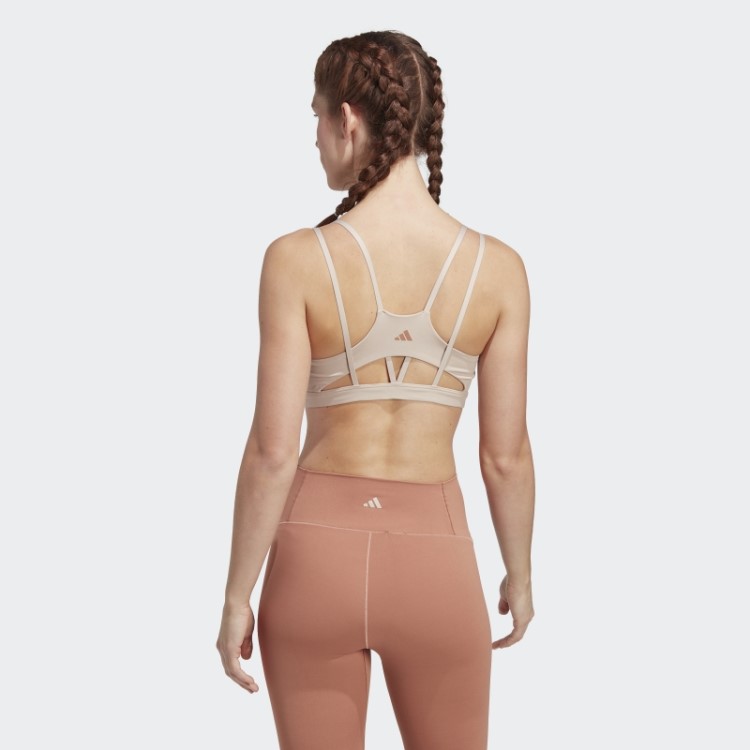 Sutiã Adidas Yoga Studio Luxe Light-support Taupe
