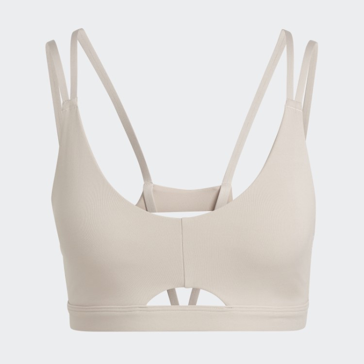 Sutiã Adidas Yoga Studio Luxe Light-support Taupe