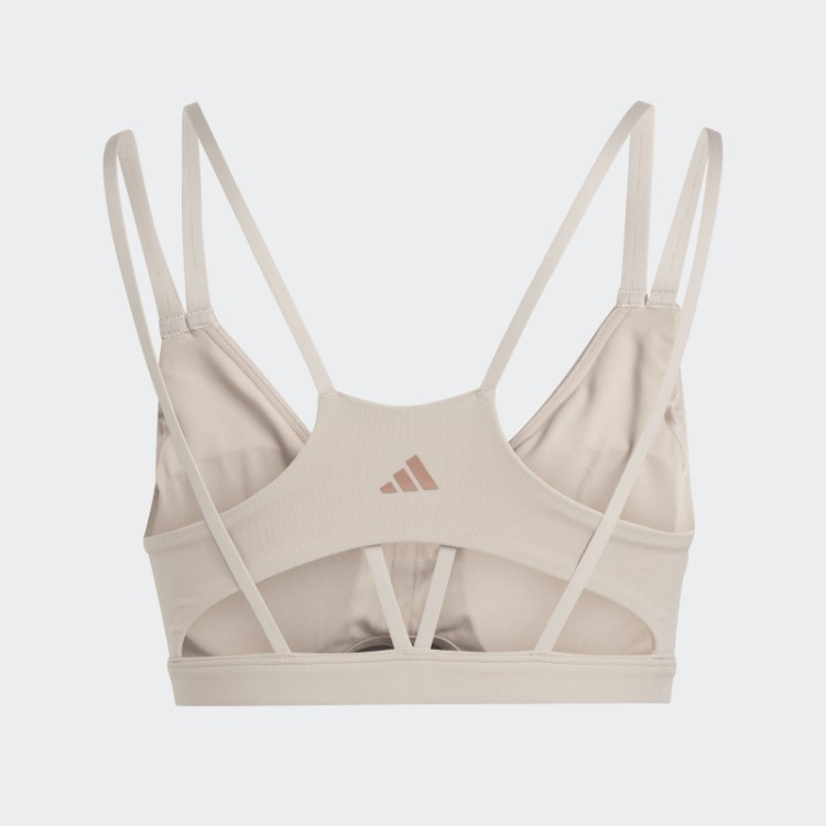 Sutiã Adidas Yoga Studio Luxe Light-support Taupe