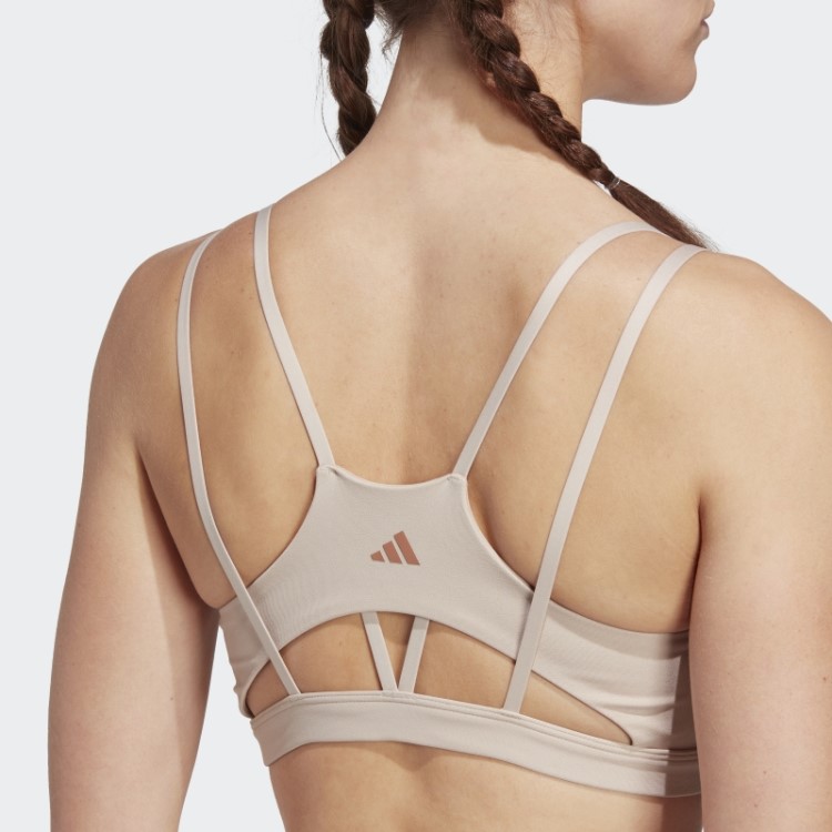 Sutiã Adidas Yoga Studio Luxe Light-support Taupe