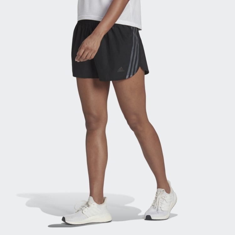 Bermuda De Corrida Run Icons 3 Listras Preto Adidas