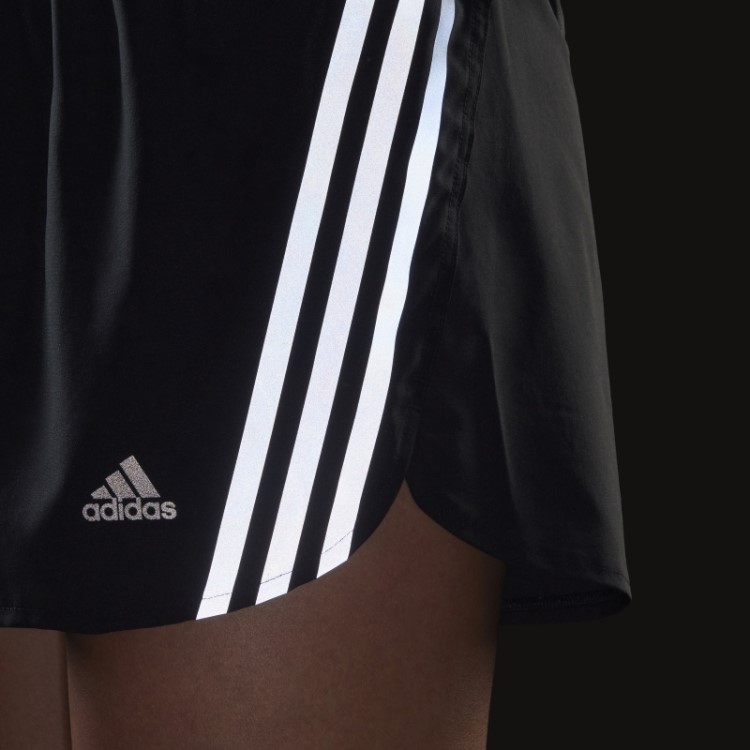 Bermuda De Corrida Run Icons 3 Listras Preto Adidas
