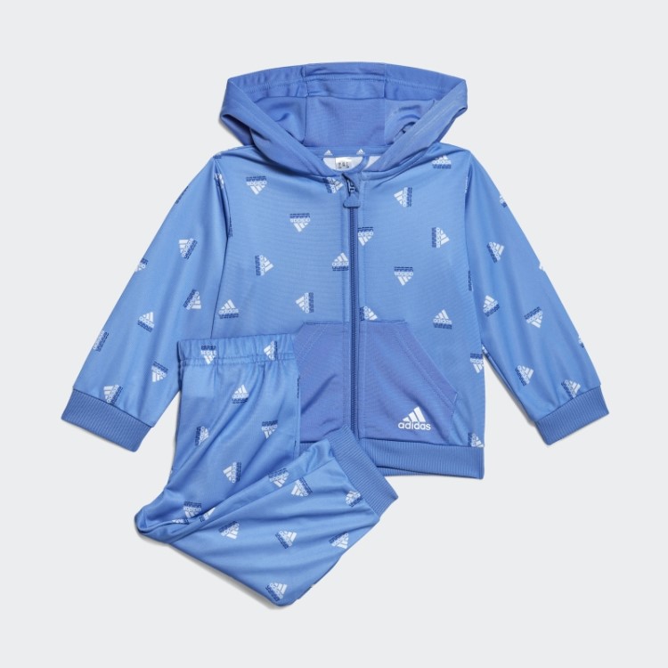 Agasalho Azul Met Brandlove Poliéster Brilhante Adidas