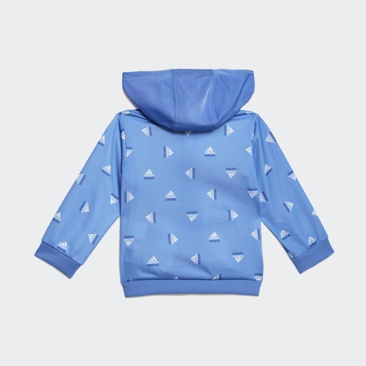 Agasalho Azul Met Brandlove Poliéster Brilhante Adidas