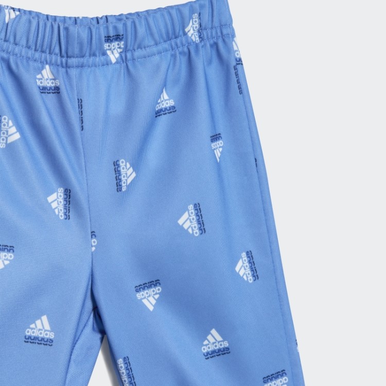 Agasalho Azul Met Brandlove Poliéster Brilhante Adidas