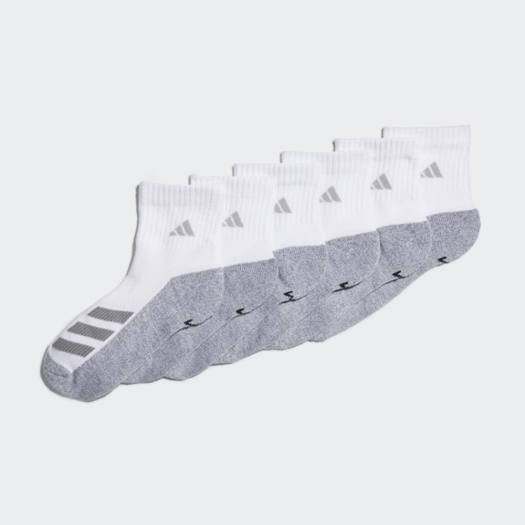 Meias Laterais Acolchoadas Com Listras Angulares 6 Pares Adidas Branco