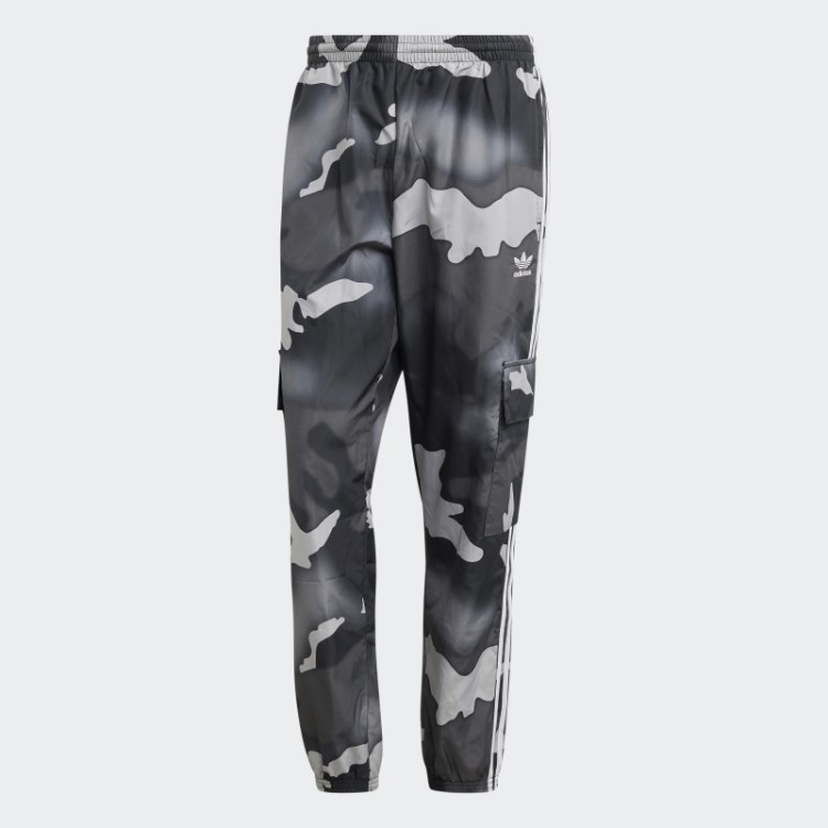 Calça Cargo Camuflada Com Estampa Preta Adidas