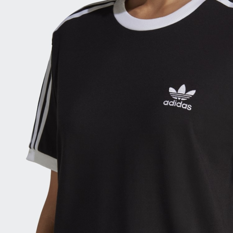 Camiseta Preta Com As Três Listras Adicolor Classics Adidas