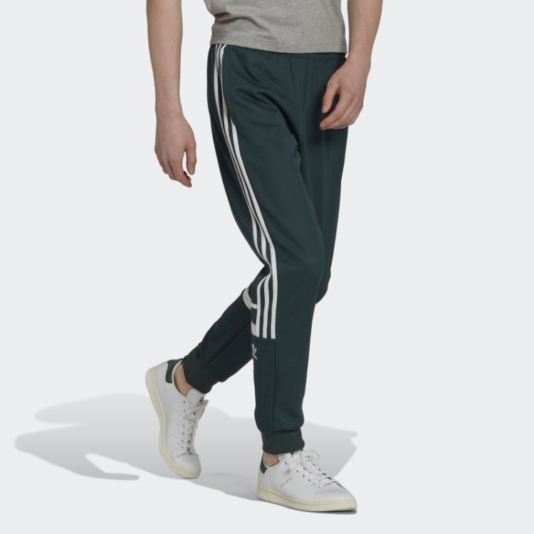 Calça Adidas Verde Mineral Adicolor Classics Cut Line