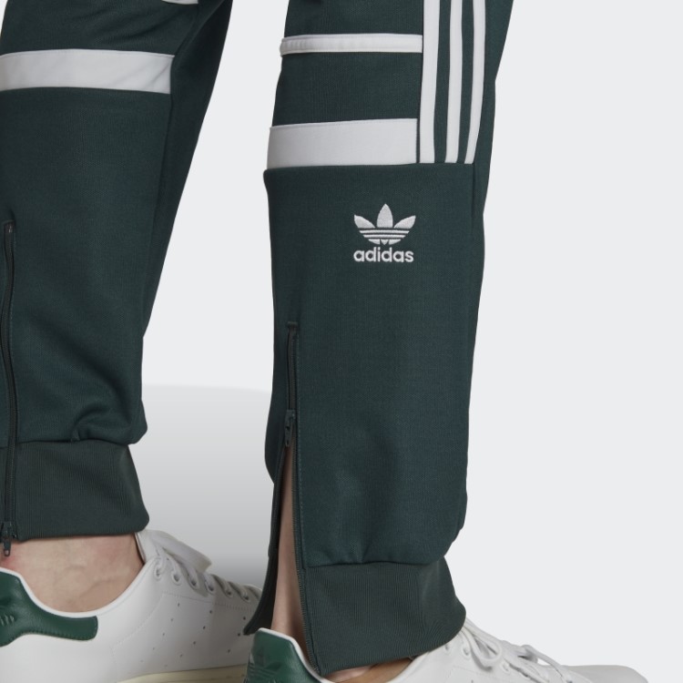 Calça Adidas Verde Mineral Adicolor Classics Cut Line