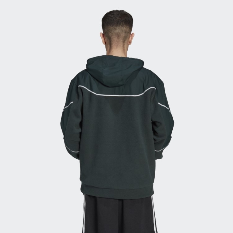 Os Essenciais Verdes Da Adidas Refletem No Moletom Polar Escuro