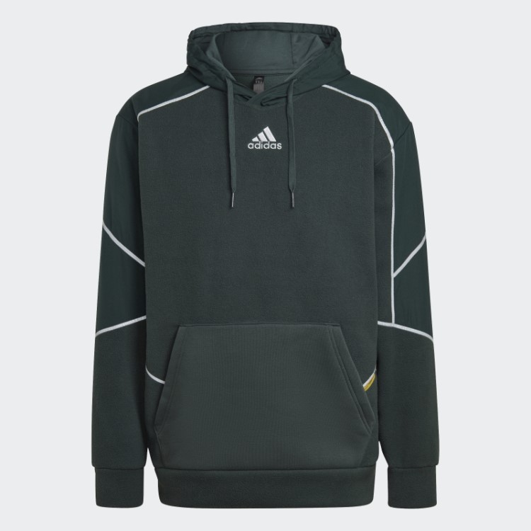Os Essenciais Verdes Da Adidas Refletem No Moletom Polar Escuro
