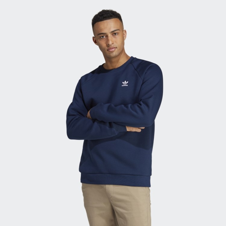 Trefoil Essentials Moletom Com Gola Redonda Noite índigo Adidas