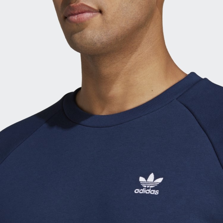 Trefoil Essentials Moletom Com Gola Redonda Noite índigo Adidas