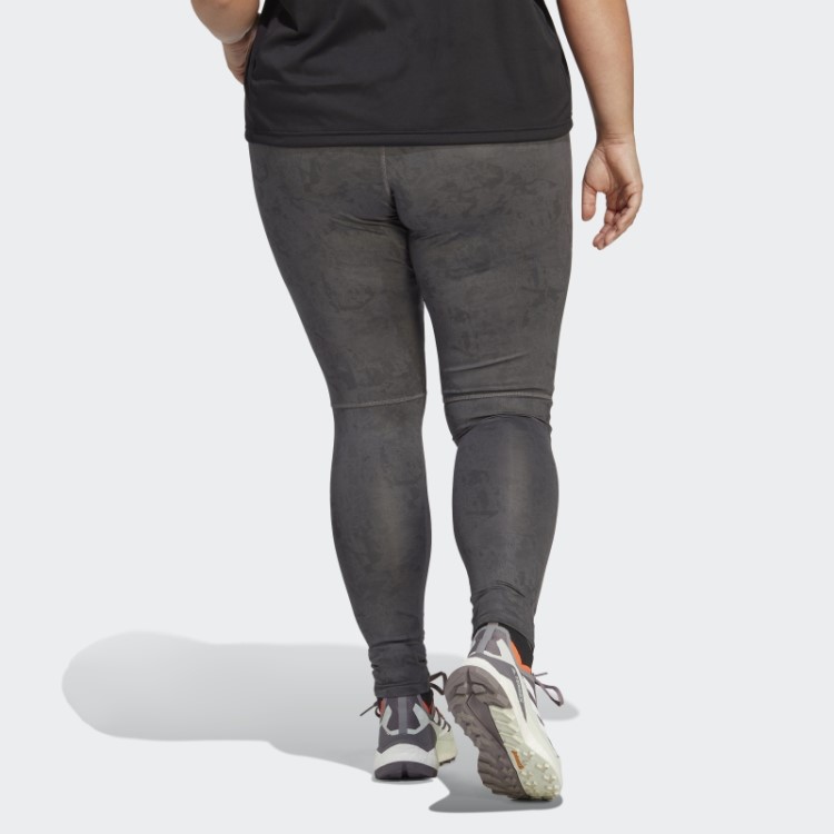Legging Terrex Com Estampa Multi Allover (tamanho Grande) Cinza Adidas
