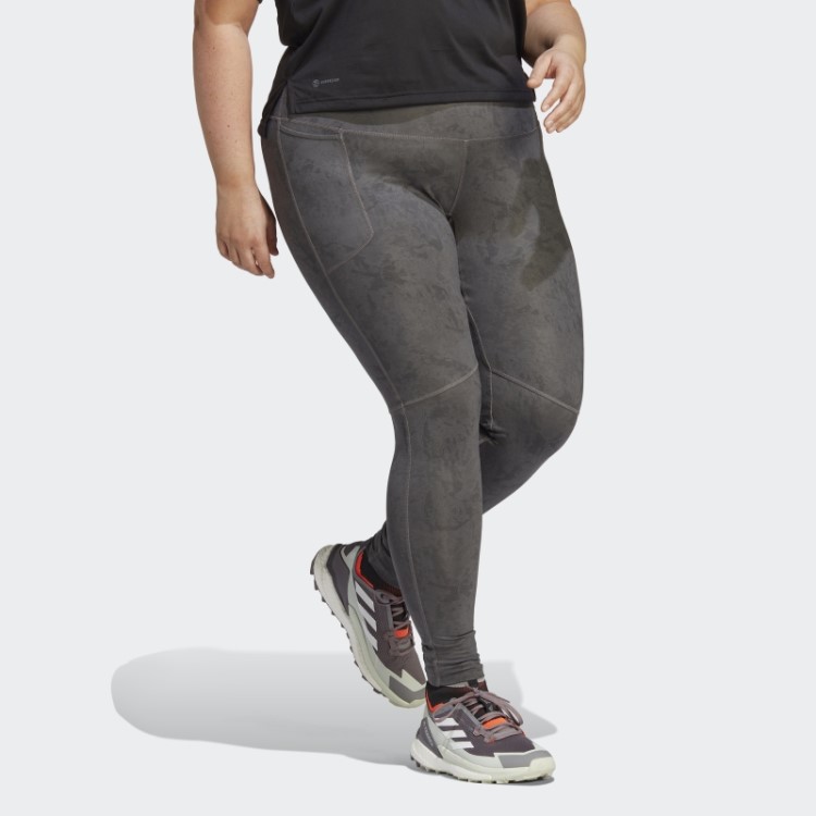 Legging Terrex Com Estampa Multi Allover (tamanho Grande) Cinza Adidas