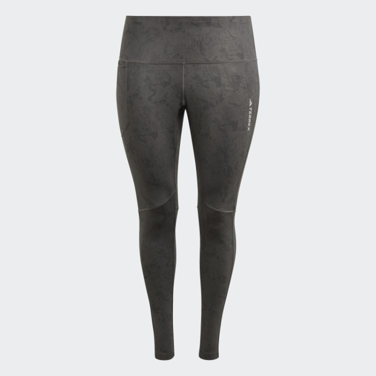 Legging Terrex Com Estampa Multi Allover (tamanho Grande) Cinza Adidas