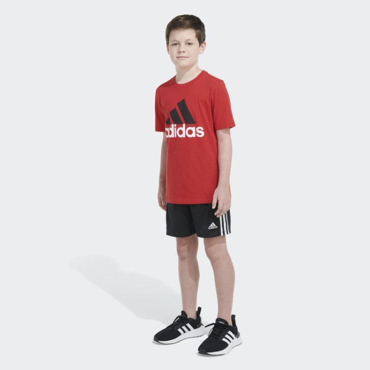 Camiseta Escarlate Adidas Ss Bos De Dois Tons