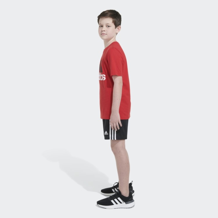 Camiseta Escarlate Adidas Ss Bos De Dois Tons