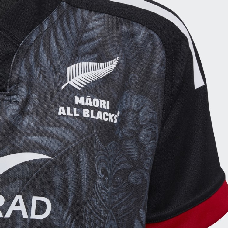 Maori All Blacks Rugby Replica Home Jersey Adidas Preto