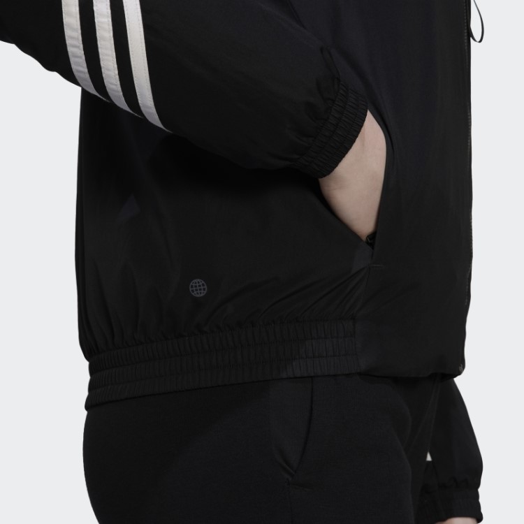Jaqueta Preta Adidas Back To Sport Com Capuz