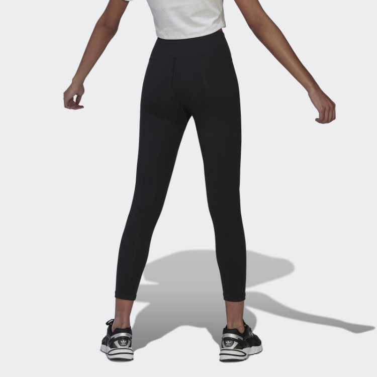 Adicolor Essentials+ Leggings Caneladas De Comprimento 7/8 Preto Adidas