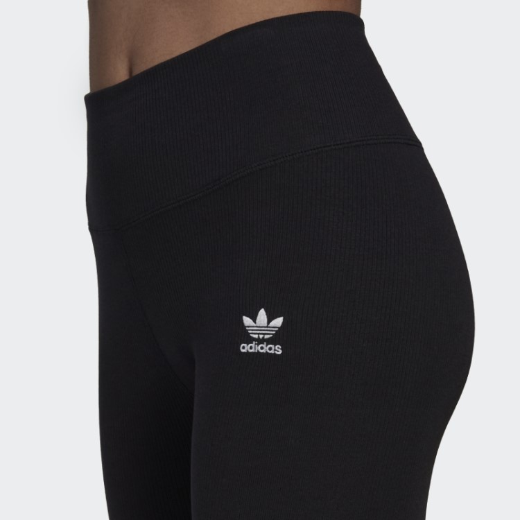 Adicolor Essentials+ Leggings Caneladas De Comprimento 7/8 Preto Adidas